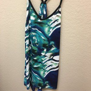 NEW I-Ner Blue/Green Print Dress